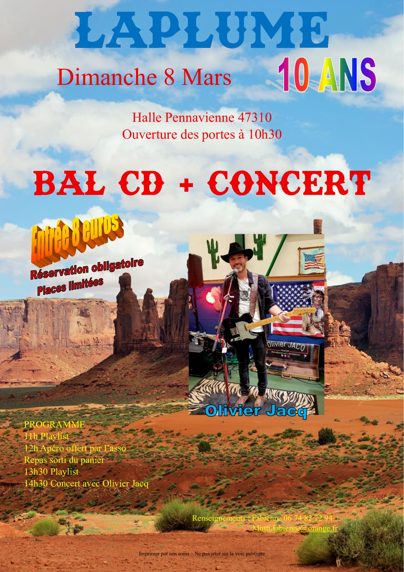 Affiche bal 8 mars laplume