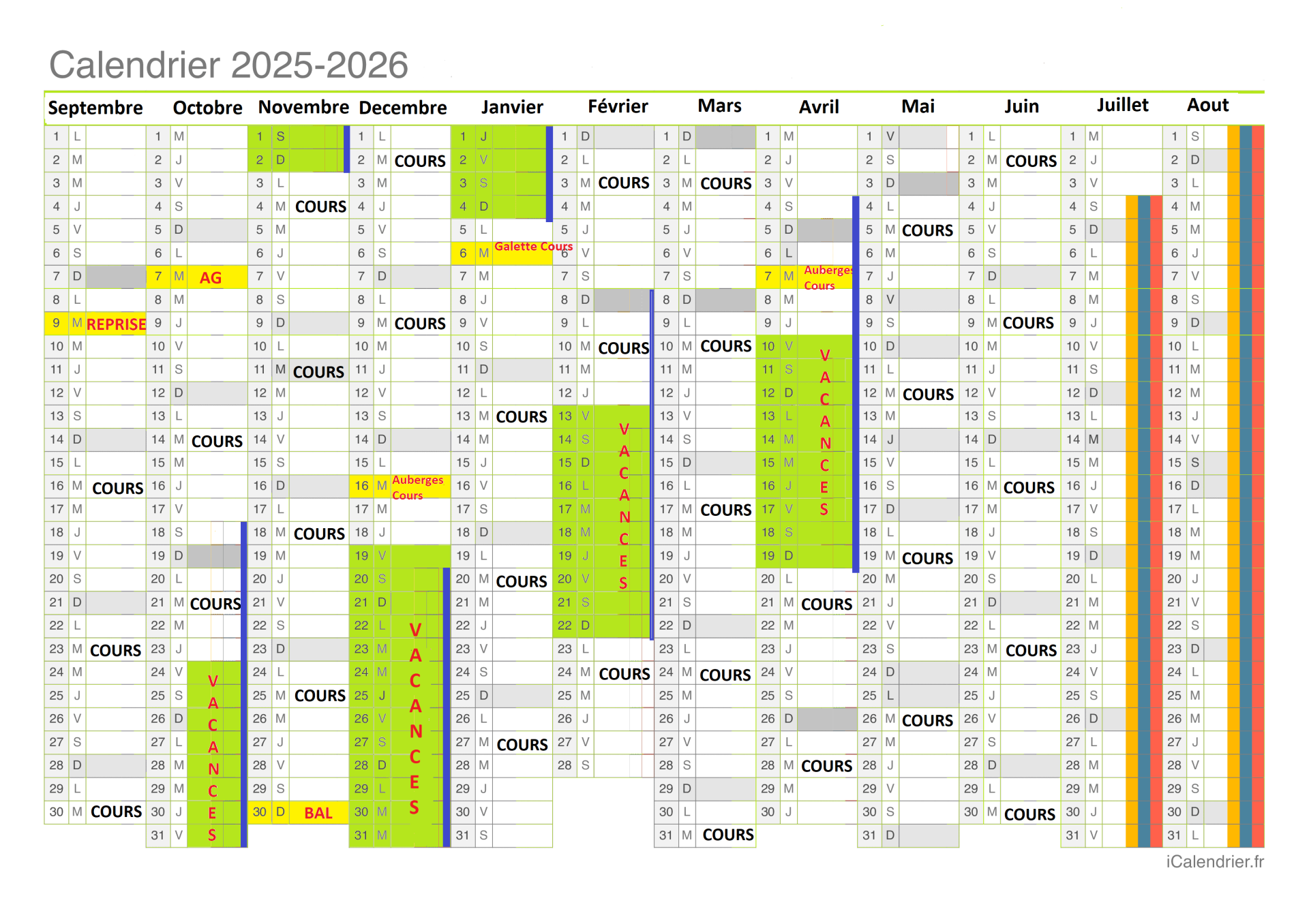 Calendrier vacances 2025 2026 27011 16