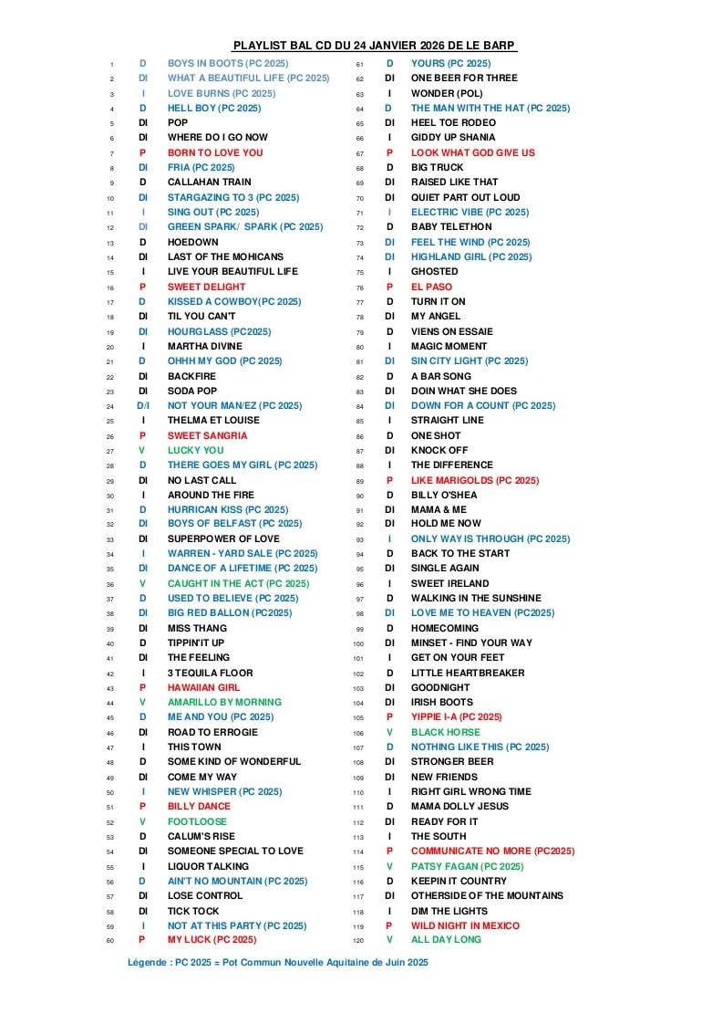 Playlist le barp24 01 26 1
